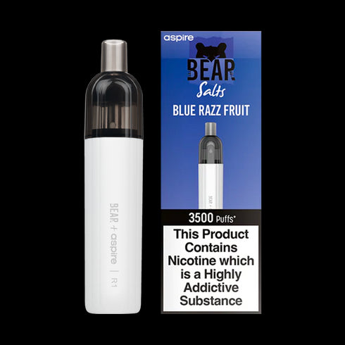 Blue Razz Fruit Bear + Aspire R1 3500 Puff Disposable Vape
