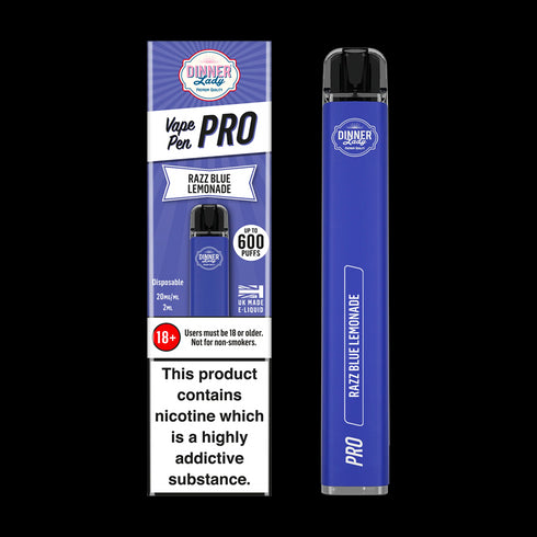 Razz Blue Lemonade Dinner Lady Vape Pen Pro Disposable Device