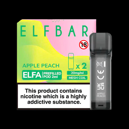 Apple Peach Elf Bar Elfa Pods (Pack of 2)