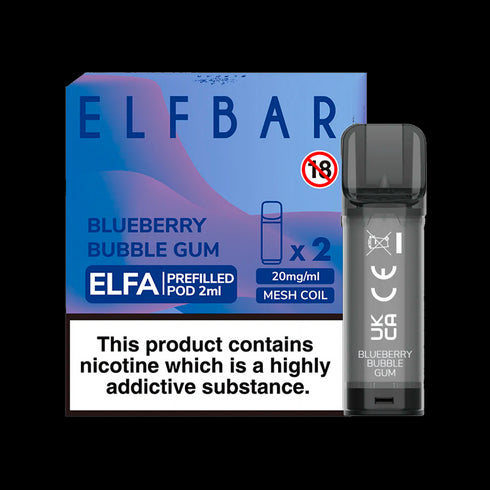 Blueberry Bubble Gum Elf Bar Elfa Pods (Pack of 2)