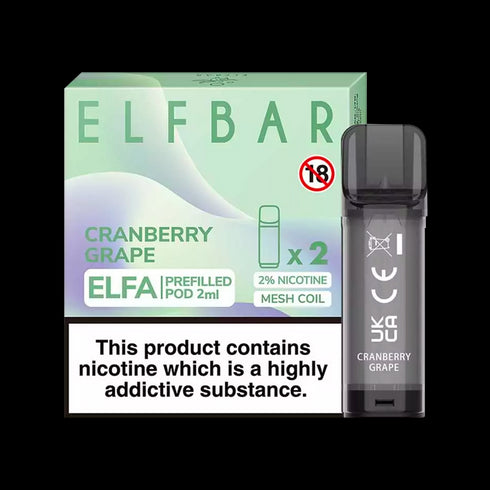 Cranberry Grape Elf Bar Elfa Pods (Pack of 2)
