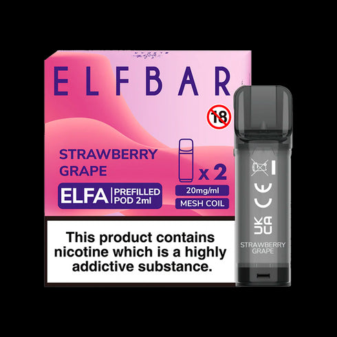 Strawberry Grape Elf Bar Elfa Pods (Pack of 2)
