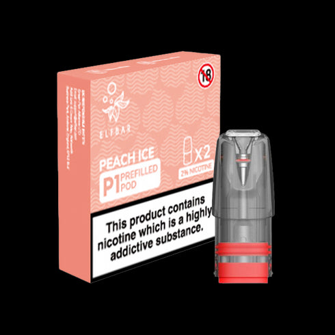 Peach Ice Elf Bar Mate P1 Pods (Pack of 2)
