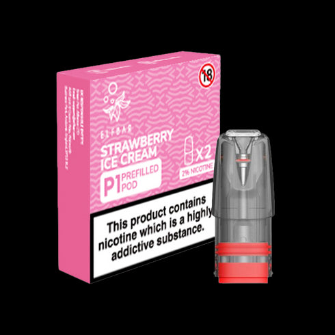 Strawberry Ice Cream Elf Bar Mate P1 Pods (Pack of 2)