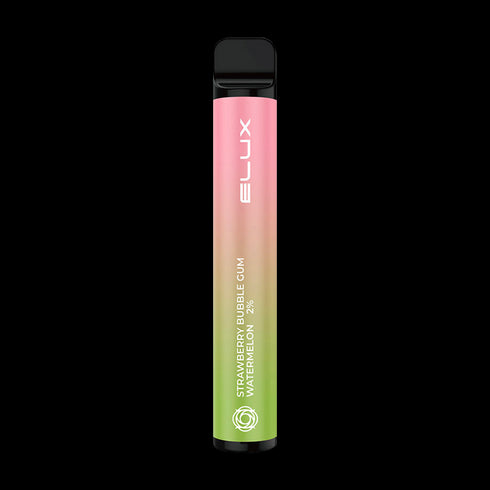 Strawberry Bubble Gum Watermelon Elux Bar 600 Puff Disposable Device