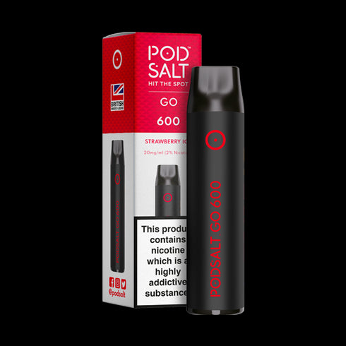 Strawberry Ice Pod Salt GO 600 Disposable Device