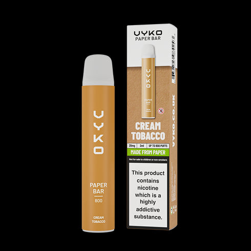 Cream Tobacco VYKO Paper Bar Disposable Device