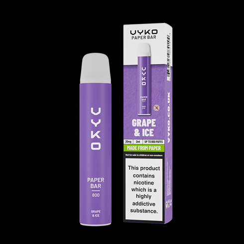 Grape & Ice VYKO Paper Bar Disposable Device