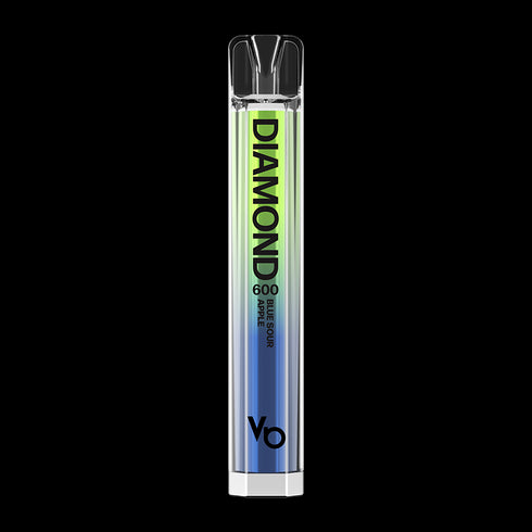 Blue Sour Apple Vapes Bars Diamond 600 Disposable Device