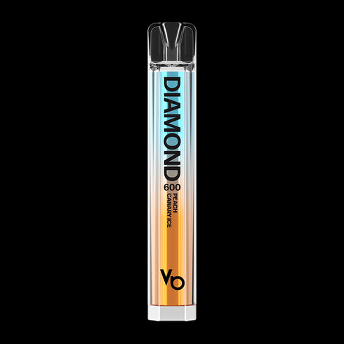 Peach Canary Ice Vapes Bars Diamond 600 Disposable Device